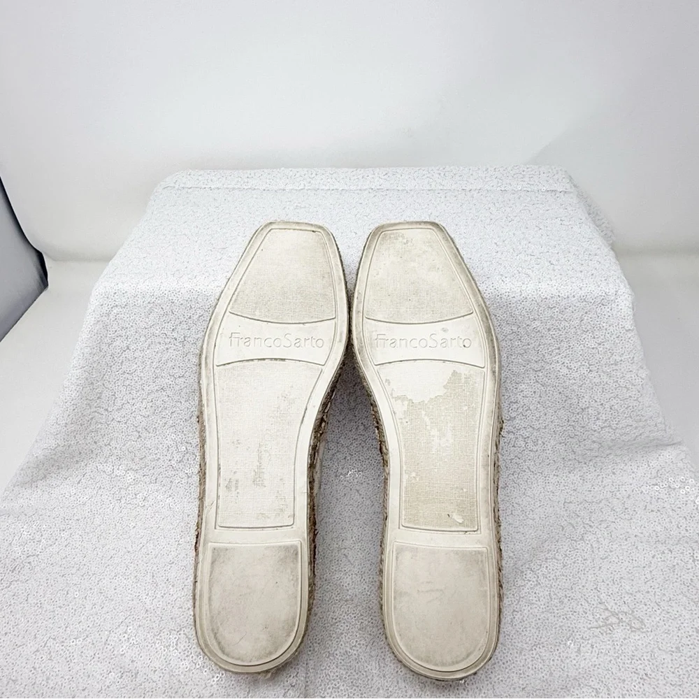 Franco Sarto Espadrille Kenna Snakeskin Espadrille Flats size 7.5W